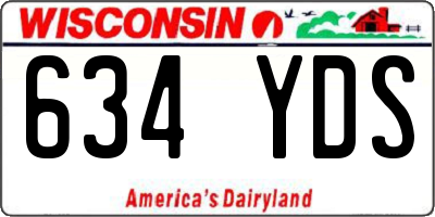 WI license plate 634YDS
