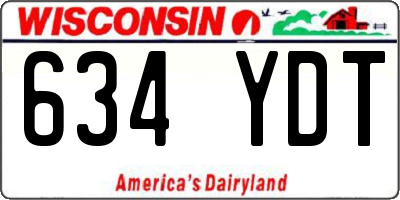 WI license plate 634YDT