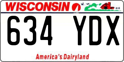 WI license plate 634YDX