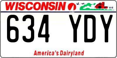 WI license plate 634YDY