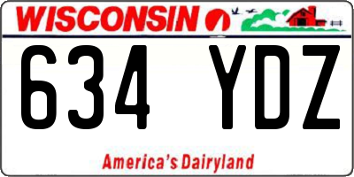 WI license plate 634YDZ