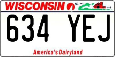 WI license plate 634YEJ