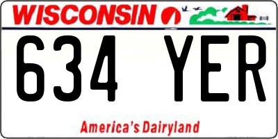 WI license plate 634YER