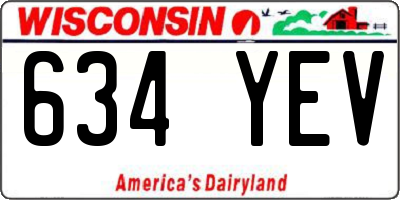 WI license plate 634YEV