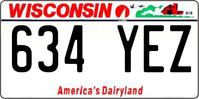 WI license plate 634YEZ