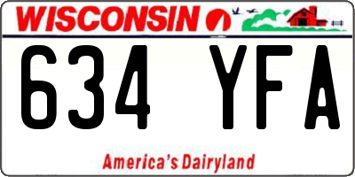 WI license plate 634YFA