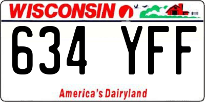WI license plate 634YFF