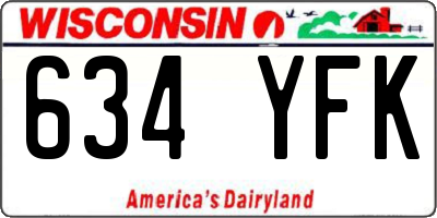 WI license plate 634YFK
