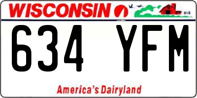 WI license plate 634YFM