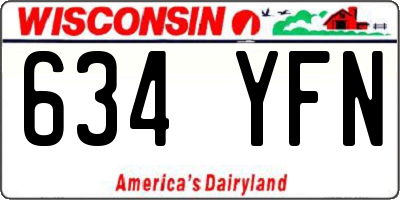 WI license plate 634YFN