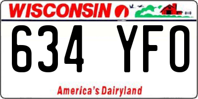WI license plate 634YFO