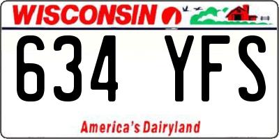 WI license plate 634YFS