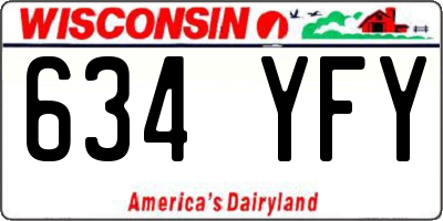 WI license plate 634YFY