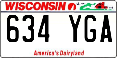 WI license plate 634YGA
