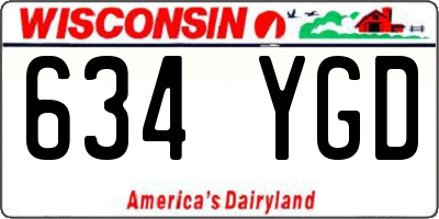 WI license plate 634YGD
