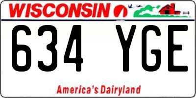 WI license plate 634YGE