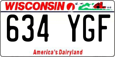 WI license plate 634YGF
