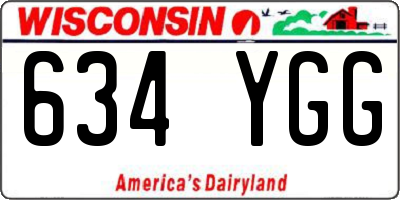 WI license plate 634YGG