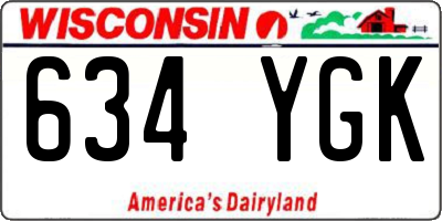 WI license plate 634YGK