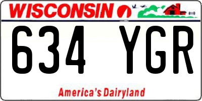 WI license plate 634YGR