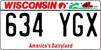 WI license plate 634YGX