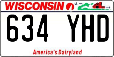 WI license plate 634YHD