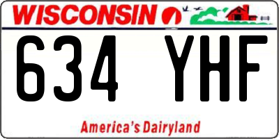 WI license plate 634YHF