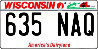 WI license plate 635NAQ