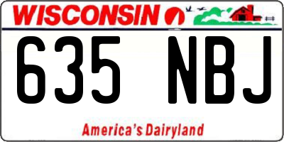WI license plate 635NBJ