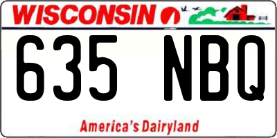 WI license plate 635NBQ