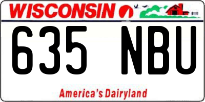 WI license plate 635NBU