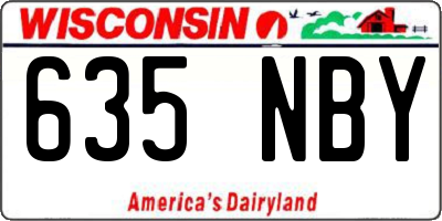 WI license plate 635NBY