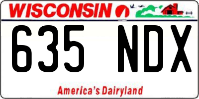 WI license plate 635NDX