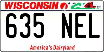 WI license plate 635NEL