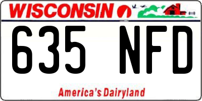 WI license plate 635NFD