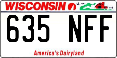 WI license plate 635NFF