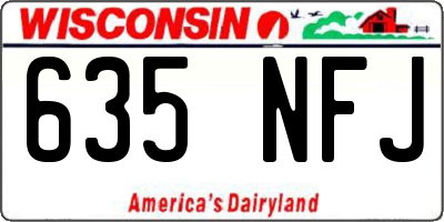 WI license plate 635NFJ