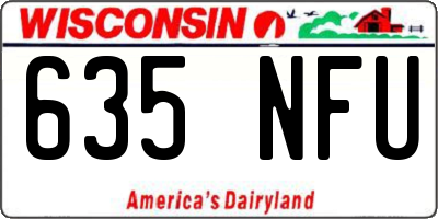 WI license plate 635NFU