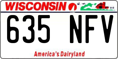 WI license plate 635NFV