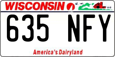 WI license plate 635NFY