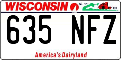 WI license plate 635NFZ