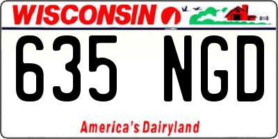 WI license plate 635NGD