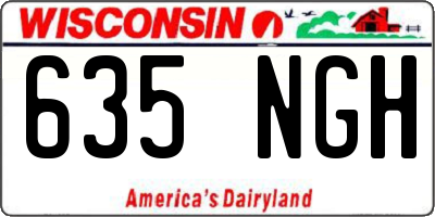 WI license plate 635NGH