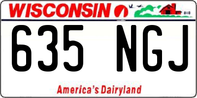 WI license plate 635NGJ