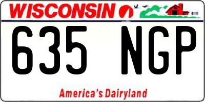 WI license plate 635NGP