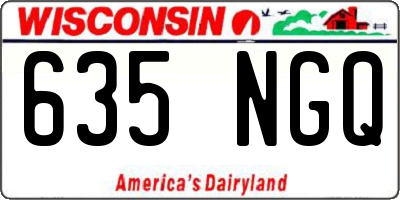 WI license plate 635NGQ