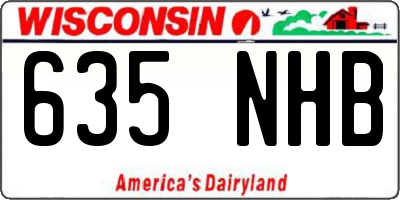 WI license plate 635NHB