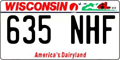 WI license plate 635NHF
