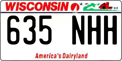 WI license plate 635NHH