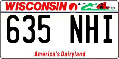 WI license plate 635NHI